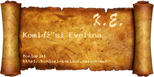 Komlósi Evelina névjegykártya